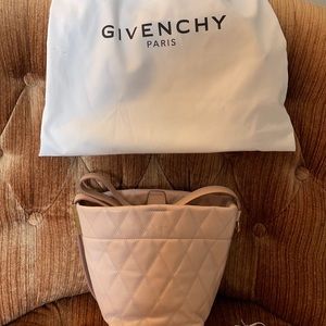 Authentic NWT Givenchy pale pink bucket bag.